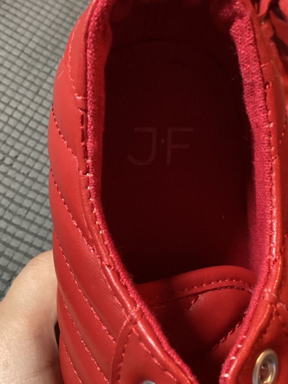 Women's Red Platform Sneakers - Picture 3 of 5